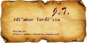 Jámbor Terézia névjegykártya