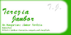 terezia jambor business card